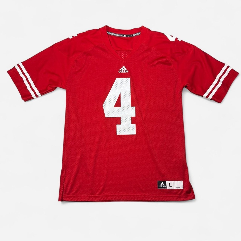 Adidas Wisconsin Badgers NCAA red jersey number 4 size L